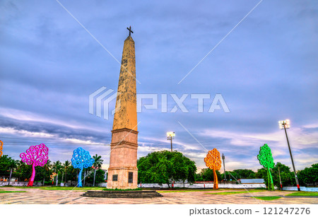 Obelisk and Trees of Life at John Paul II Faith Square in Managua, the capital of Nicaragua in Central America 121247276