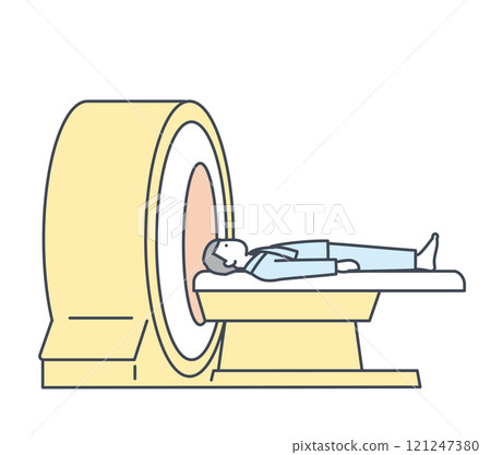 MRI illustration material with people 121247380
