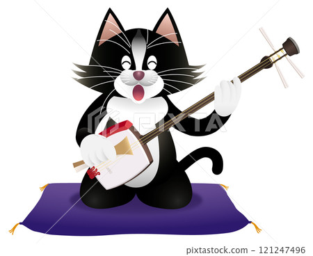 貓玩三味線 121247496