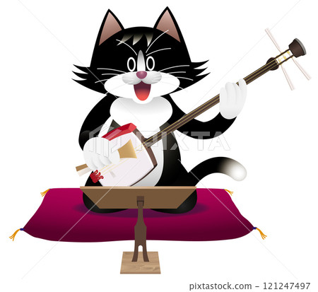 貓玩三味線 121247497