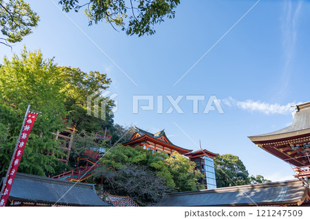 The main hall of Yutoku Inari Shrine, one of Japan's three major Inari shrines, Kashima City, Saga Prefecture 121247509