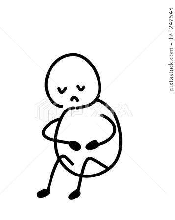 Loose illustration of a depressed person Loose illustration of a depressed person 121247543