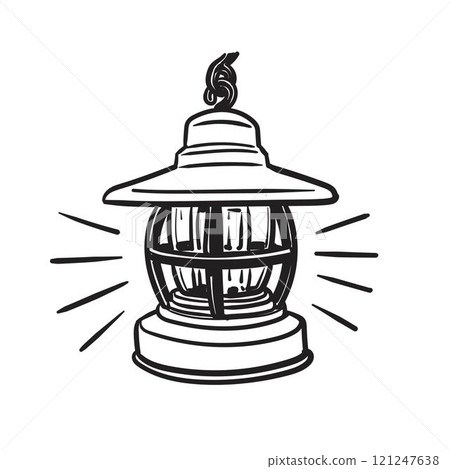 light lamp Hand drawn 121247638