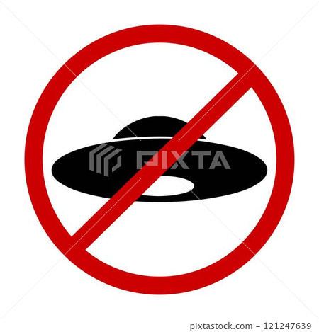 prohibited UFO Flying Saucer Icon 121247639