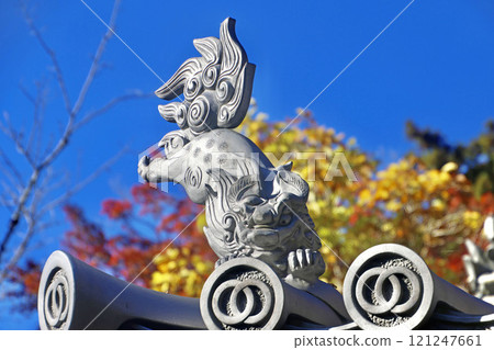 Lion-shaped roof tile, Hon-Hase-dera Temple, Hasedera Temple (Sakurai City, Nara Prefecture) 121247661