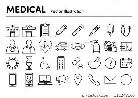 Medical icons and icon sets for medical websites Medical icons and icon sets for medical websites 121248106