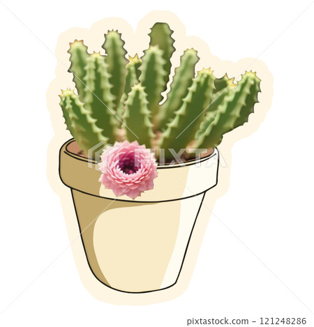 flowers in a pot 121248286