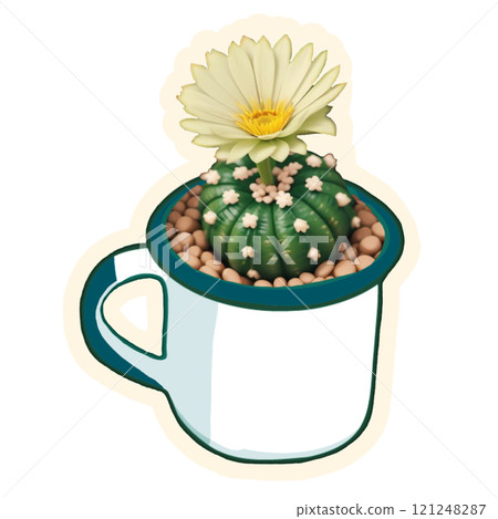 flowers in a pot 121248287