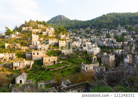 ghost town of Kayakoy in Turkey 121248331