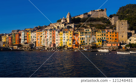 Picture of portovenere city La Spezia at sunny day Picture of portovenere city La Spezia at sunny day 121248481