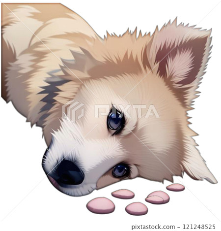 border collie dog with white background 121248525