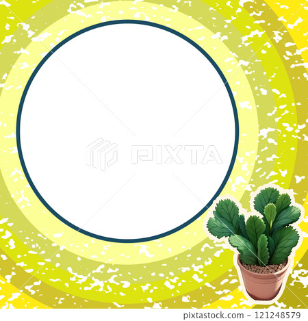 vector frame with summer leaves 121248579