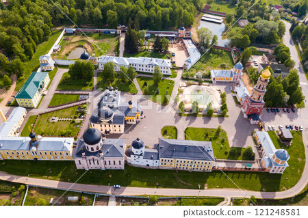 Aerial view of Voznesenskaya Davidovsky poustinia 121248581