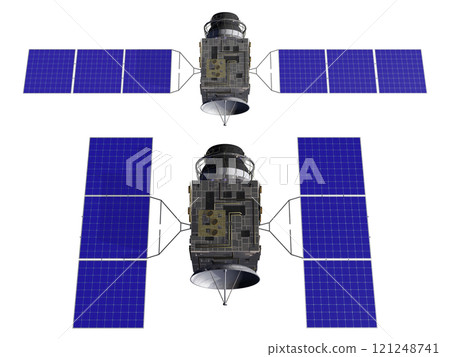 Artificial satellite set GPS satellite communication material cutout 121248741