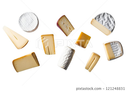 cheese on isolate on white background cheese on isolate on white background 121248831