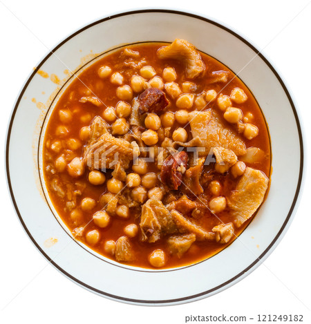 National Spanish dish tripe Callos la Gallega - thick broth with chickpeas National Spanish dish tripe Callos la Gallega - thick broth with chickpeas 121249182