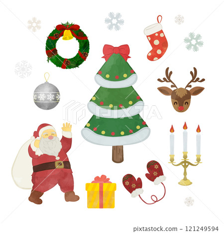 Christmas illustration set Christmas illustration set 121249594