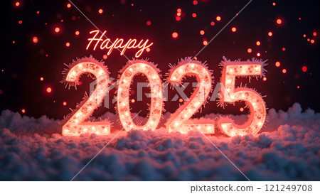 2025 happy new year background red 2025 happy new year background red 121249708