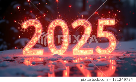 2025 happy new year background red 2025 happy new year background red 121249754