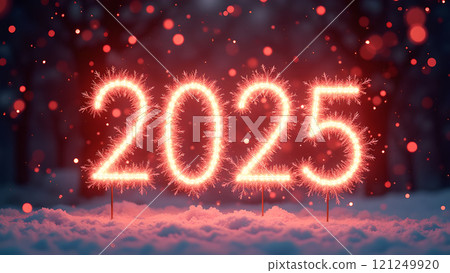 2025 happy new year background wallpaper picture red 121249920
