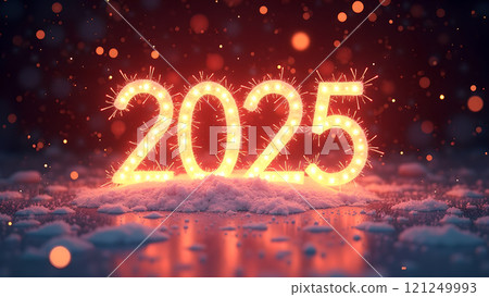 2025 happy new year background wallpaper picture red 121249993