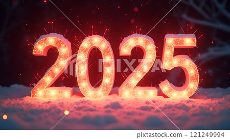 2025 happy new year background wallpaper picture red 121249994