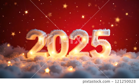 2025 happy new year background wallpaper picture red 121250028