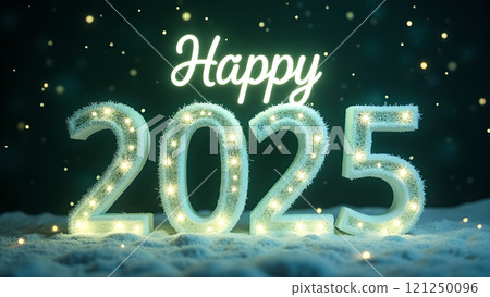 2025 happy new year background wallpaper picture green 121250096