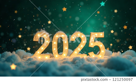 2025 happy new year background wallpaper picture green 121250097