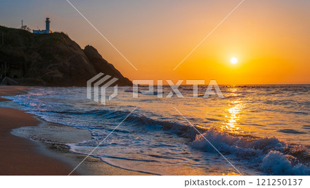 角田海灘的日落 角田海灘的日落 121250137