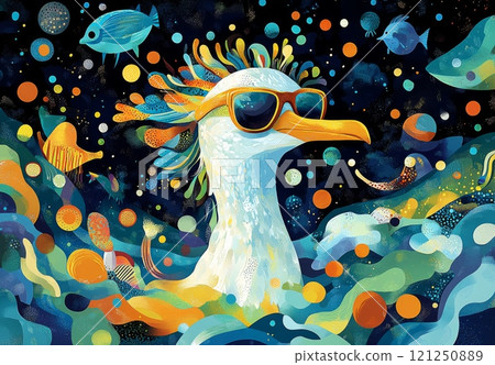 生動的插圖表達了海洋的深度 121250889