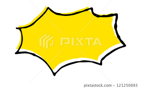 Simple handwritten jagged speech bubble - Surprise - Caution 121250893