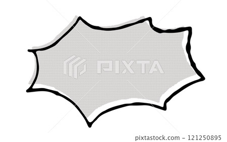 Simple handwritten jagged speech bubble - Surprise - Caution 121250895