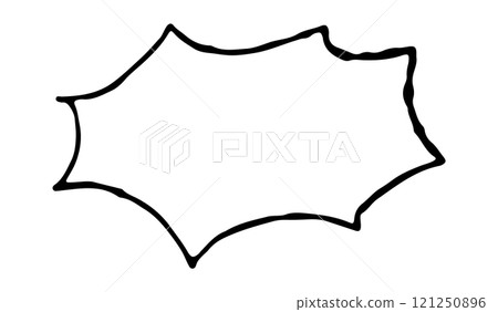 Simple handwritten jagged speech bubble - Surprise - Caution 121250896