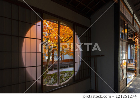 Autumn in Kyoto: Nishijin Koshoji Temple - Fall basin surrounded by autumn leaves Autumn in Kyoto: Nishijin Koshoji Temple - Fall basin surrounded by autumn leaves 121251274