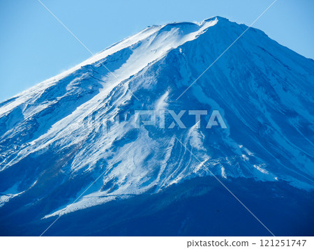 Mount Fuji as seen from Oishi Park on Lake Kawaguchi on January 1, 2024 Mount Fuji as seen from Oishi Park on Lake Kawaguchi on January 1, 2024 121251747