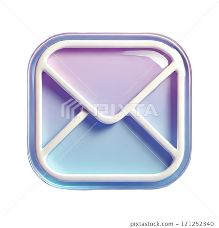 blue mail icon 121252340