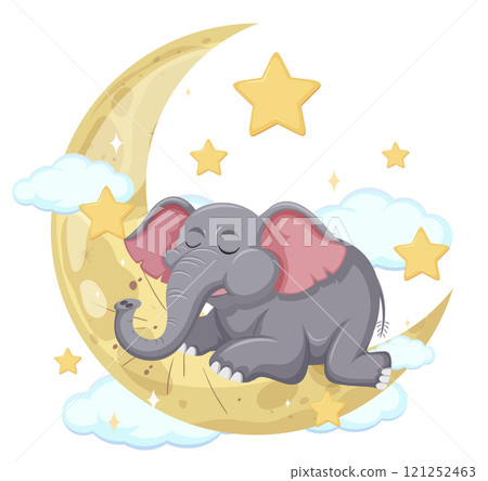 Elephant Dreaming on a Crescent Moon 121252463