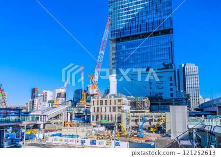 日本東京都市風景年末,一片廢墟般的景象...告別澀谷站西口...走向新時代...=12月17日 日本東京都市風景年末,一片廢墟般的景象...告別澀谷站西口...走向新時代...=12月17日 121252613