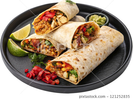 mexican tacos with beef 121252835