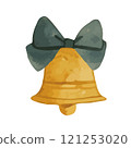 Watercolor Christmas bell illustration 121253020