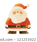 Illustration of Santa Claus painted in watercolor 121253022