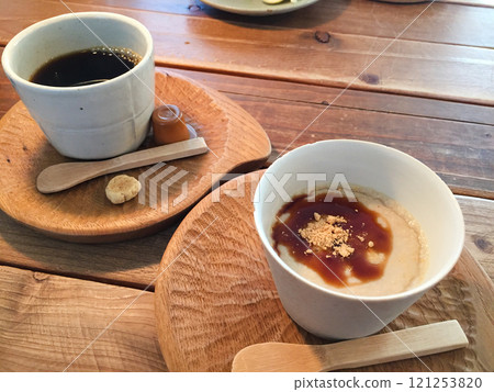 Soy milk kinako pudding 121253820