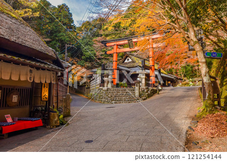 Autumn in Kyoto City: The streets of Okusaga Toriimoto 121254144