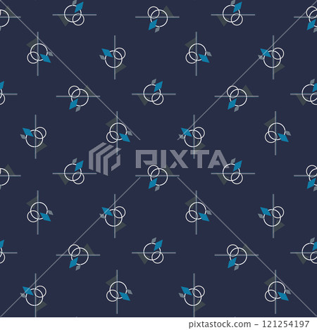 Textile motif seamless pattern. Lux fabric design textile swatch ladies dress, man shirt all over print block.  121254197