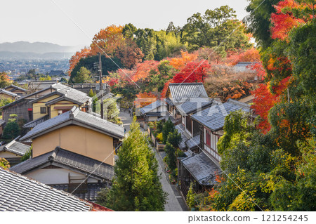 秋天的京都市 Oksaga Toriimoto 街景 秋天的京都市 Oksaga Toriimoto 街景 121254245