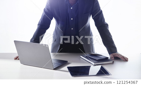 A confident business manager for finance, investment, innovation, and success. 121254367