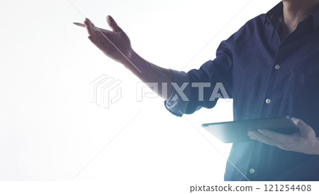 A confident business manager for finance, investment, innovation, and success. 121254408
