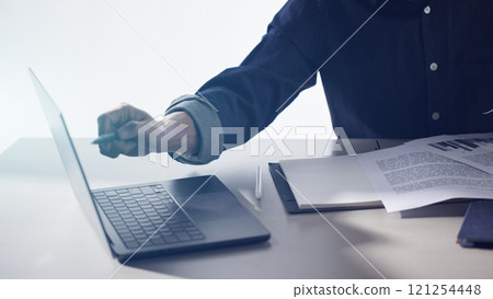 A confident business manager for finance, investment, innovation, and success. 121254448