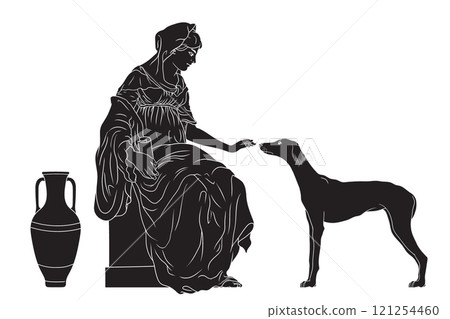 Vector Greek women. Vector Greek women. 121254460